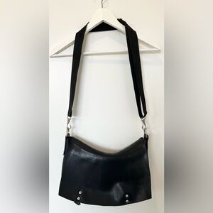 Upcycled Recycled Tire Tube Shoulder Crossbody Bag Purse Streetwear Black